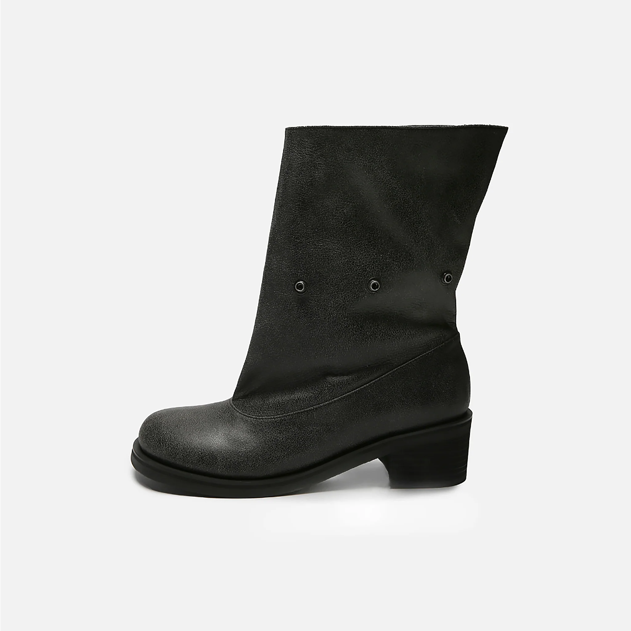 Grey Slouchy Convertible
Leather Boots - Image 8