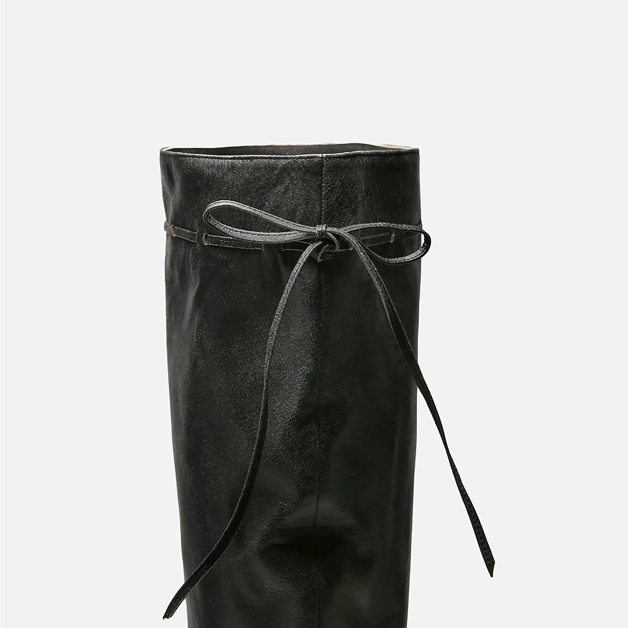 Grey Slouchy Convertible
Leather Boots - Image 9