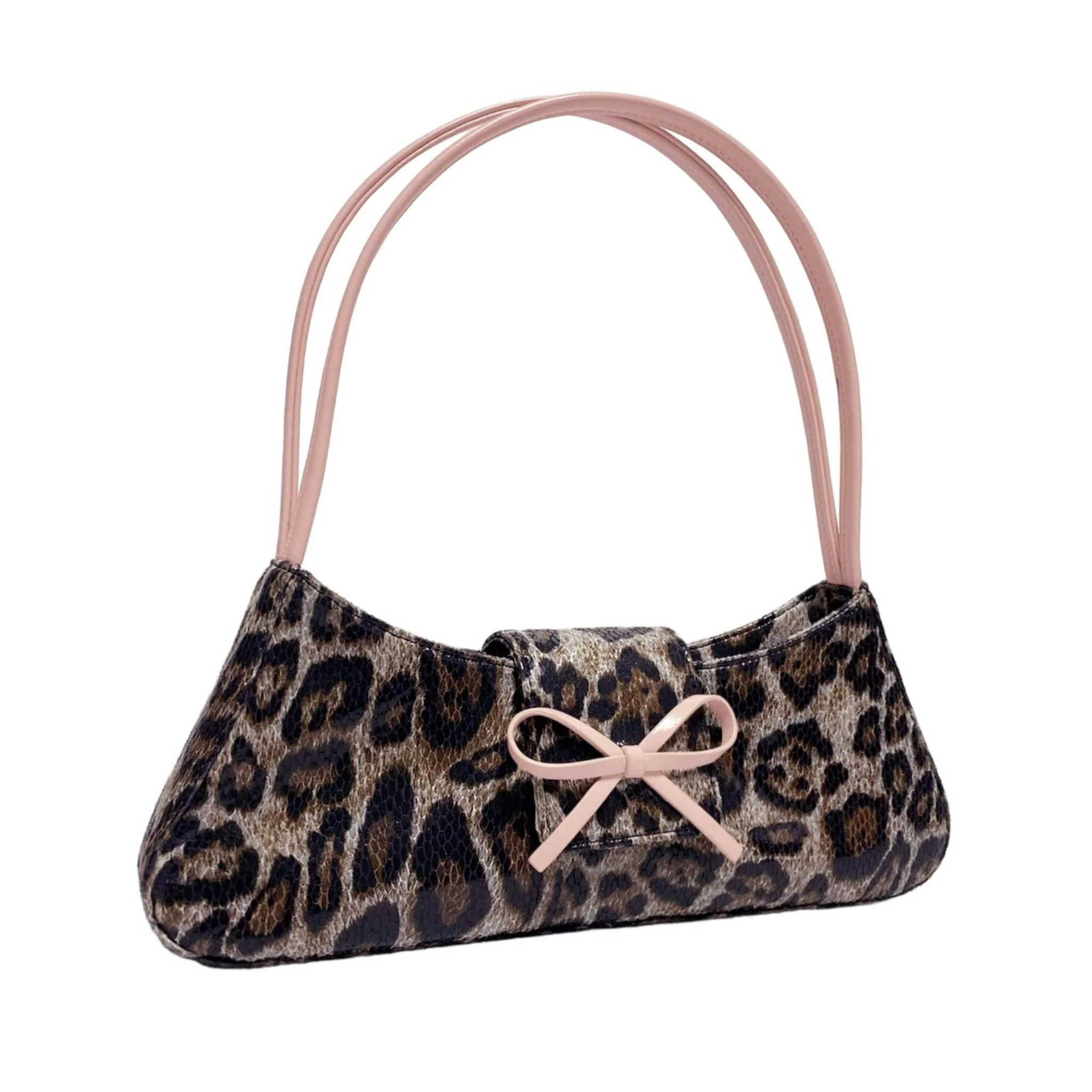 Bow Baguette Bag | Leopard - Image 2