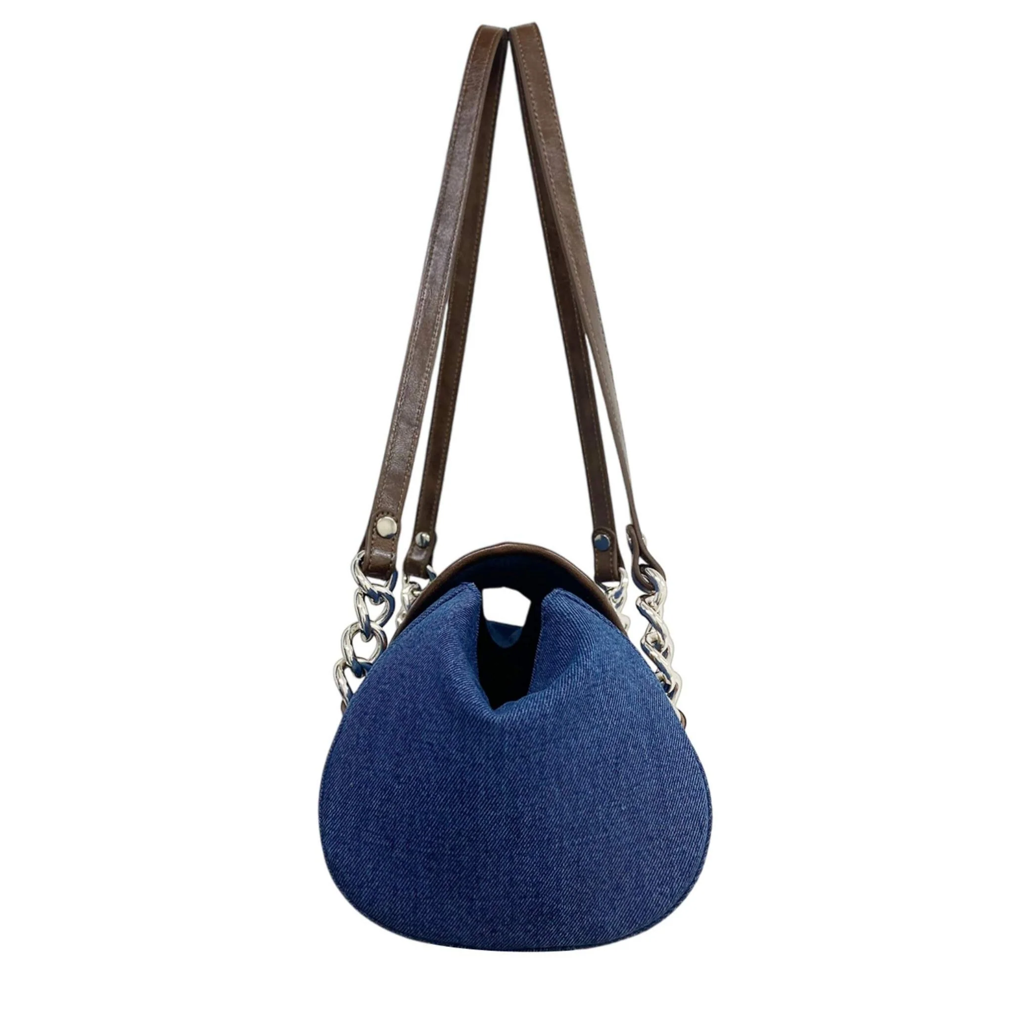 Naomi Denim Evening Shoulder Bag | Blue - Image 3