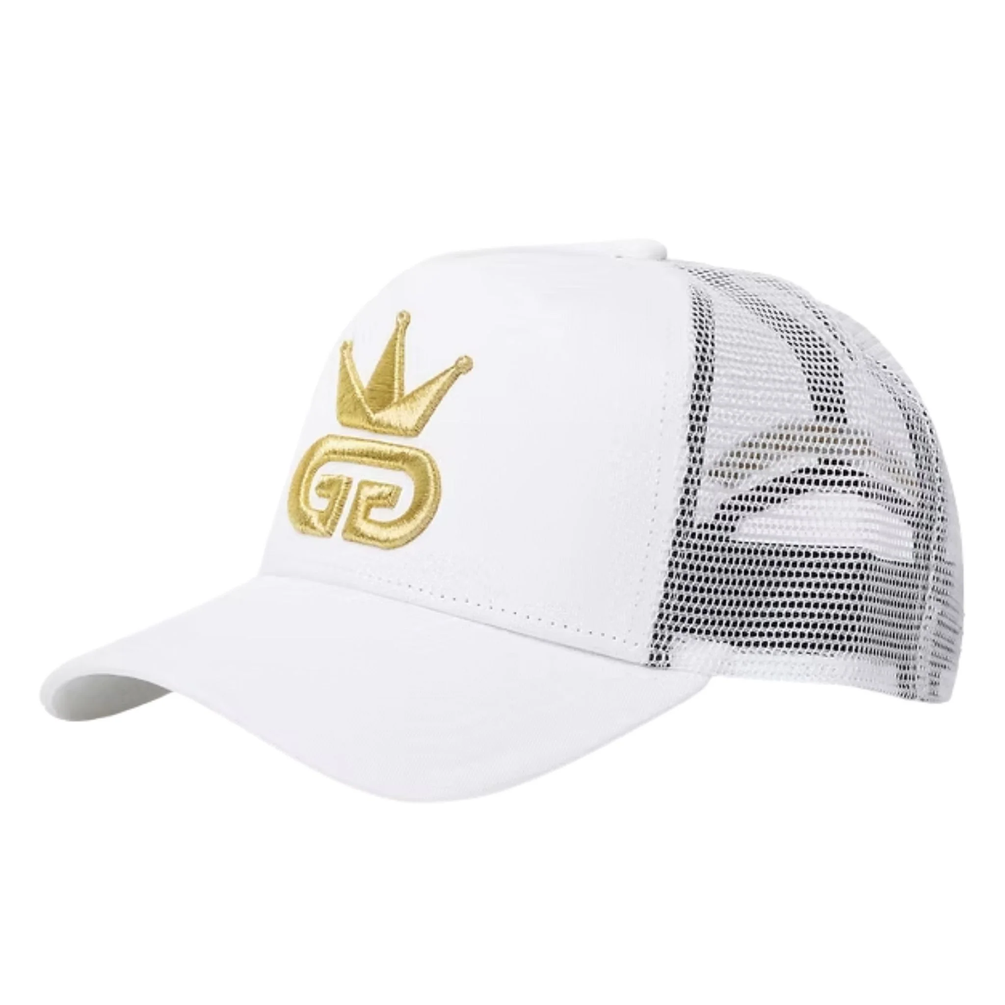 White Cotton Mesh Hat - Image 3