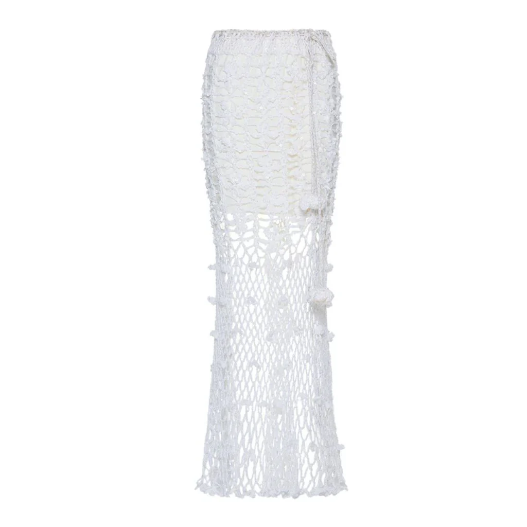 White Vanilla Handmade Crochet Skirt